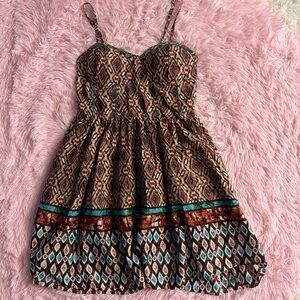 American Rag Multicolor Smocked Top EUC